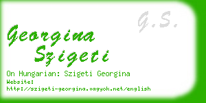 georgina szigeti business card